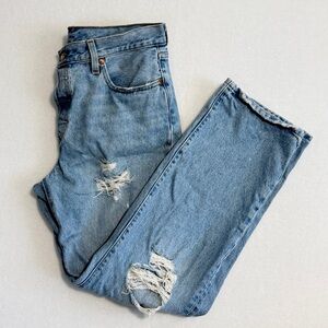 Levi's 501 Jeans Size 29 Distressed Wide Leg